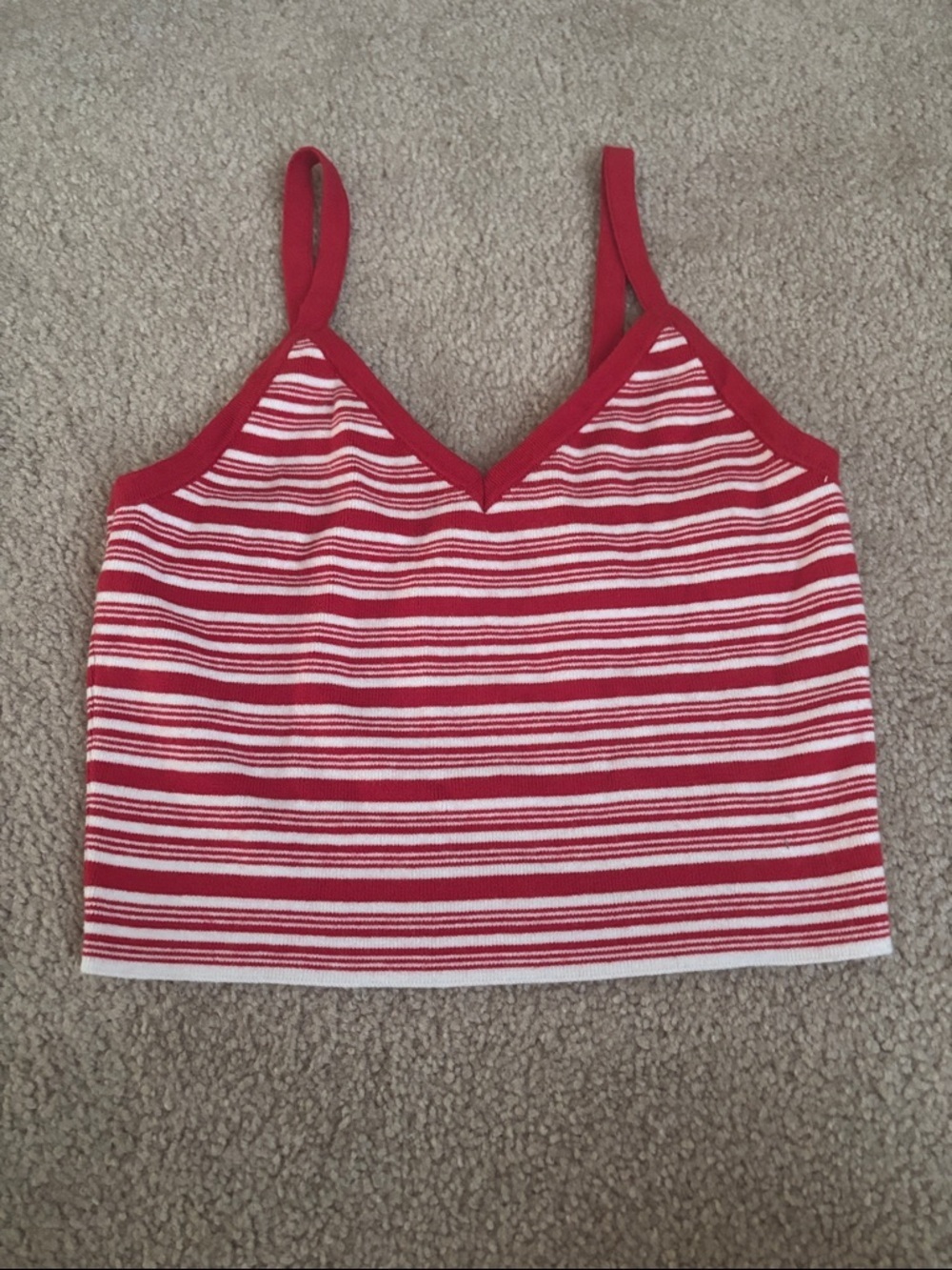 L.A Hearts Red and White Striped Women's Camisole knot Tank Top size small